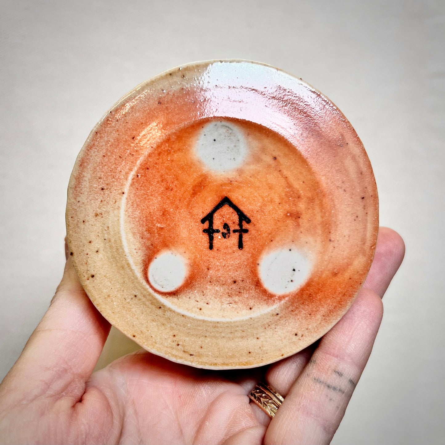 Woodfired Cup - 8oz Tumbler- Small Ombre Tumbler with Floral Design