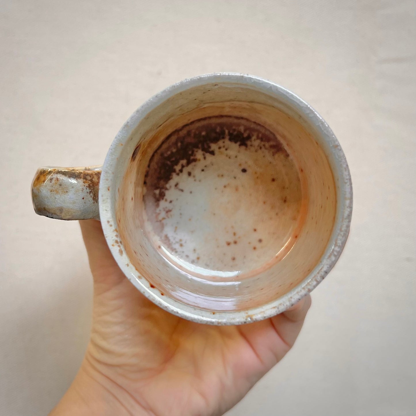 Woodfired Mug - 8oz mug - Rustic mug with Floral Design