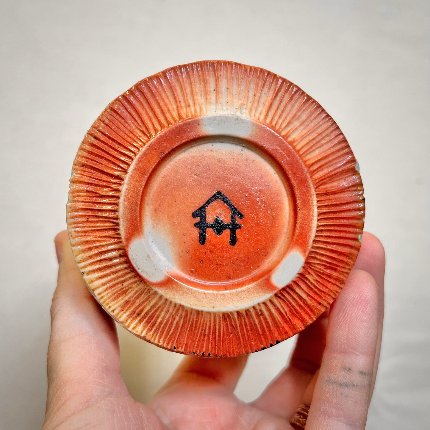 Woodfired Cup - 10oz Tumbler- Rustic Tumbler with Wandering Lines and Floral Designs